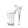 Pleaser - BEYOND008 Sandale à bride à la cheville, Pole dance chaussures - Chaussures de pole dance - Blanc Product image
